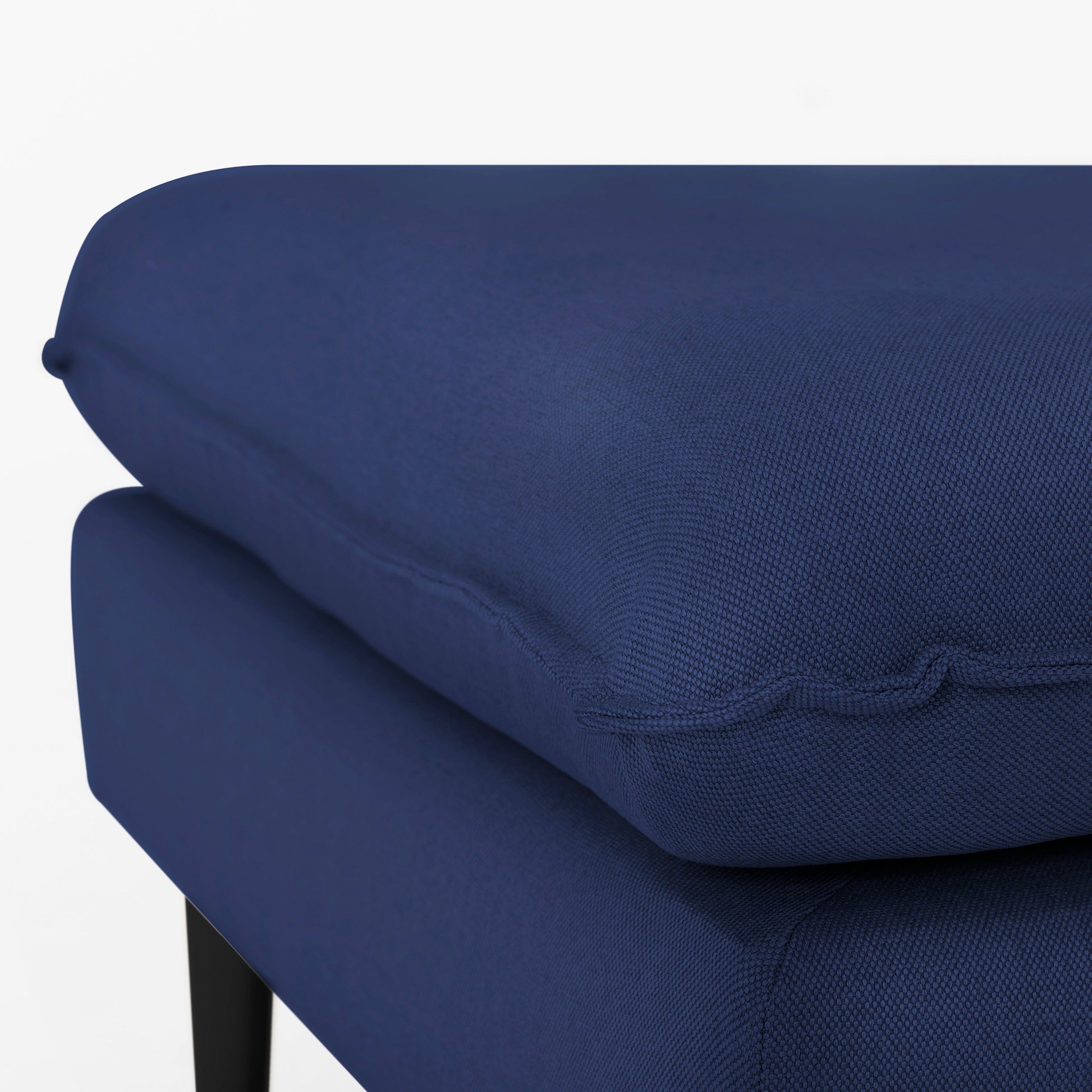 POSH Black Pouffe upholstery colour blue crop view