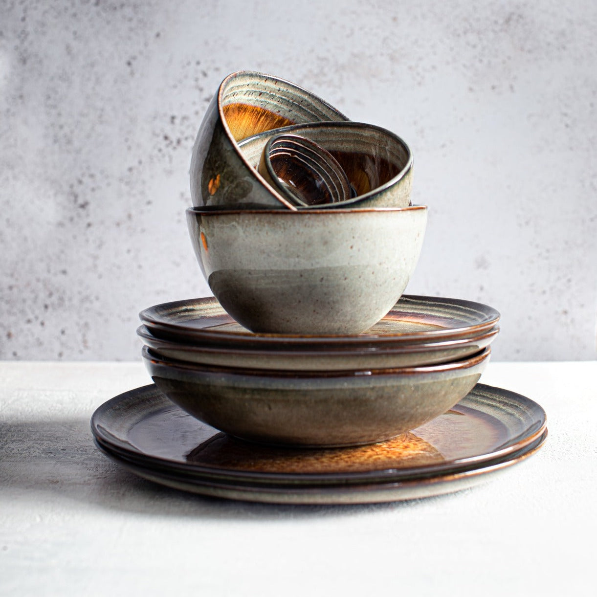 THE COMPORTA Cereal Plate Set of 6 folded