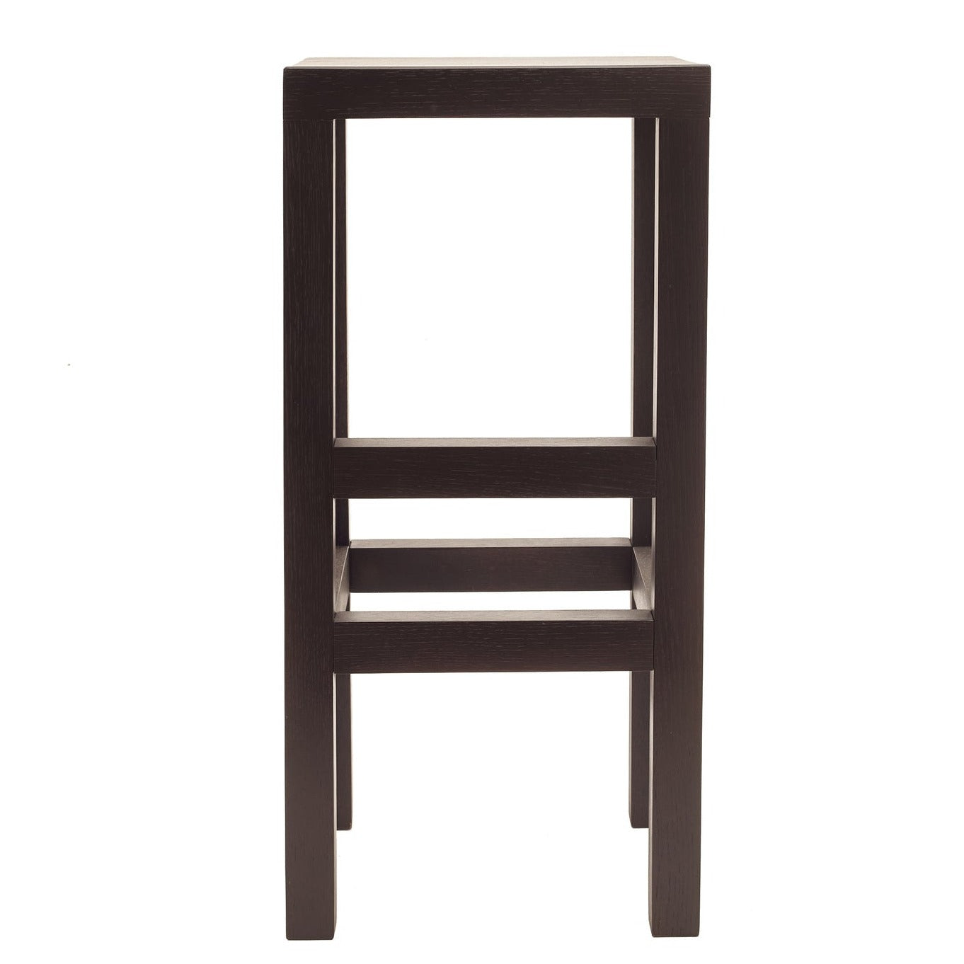 QUBANC Stool Oak black-side view
