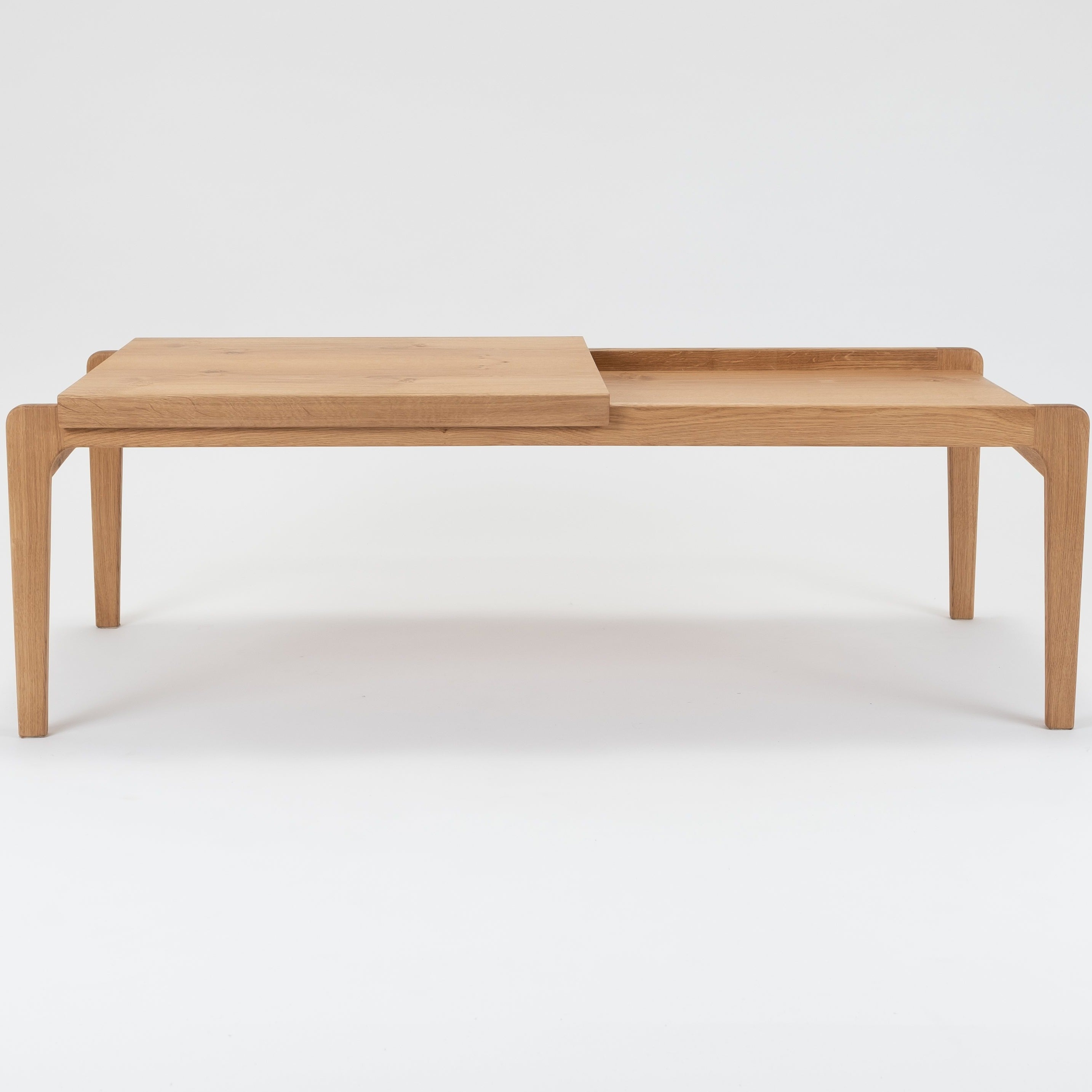 1378 COFFEE Table oak with table desk side view white background