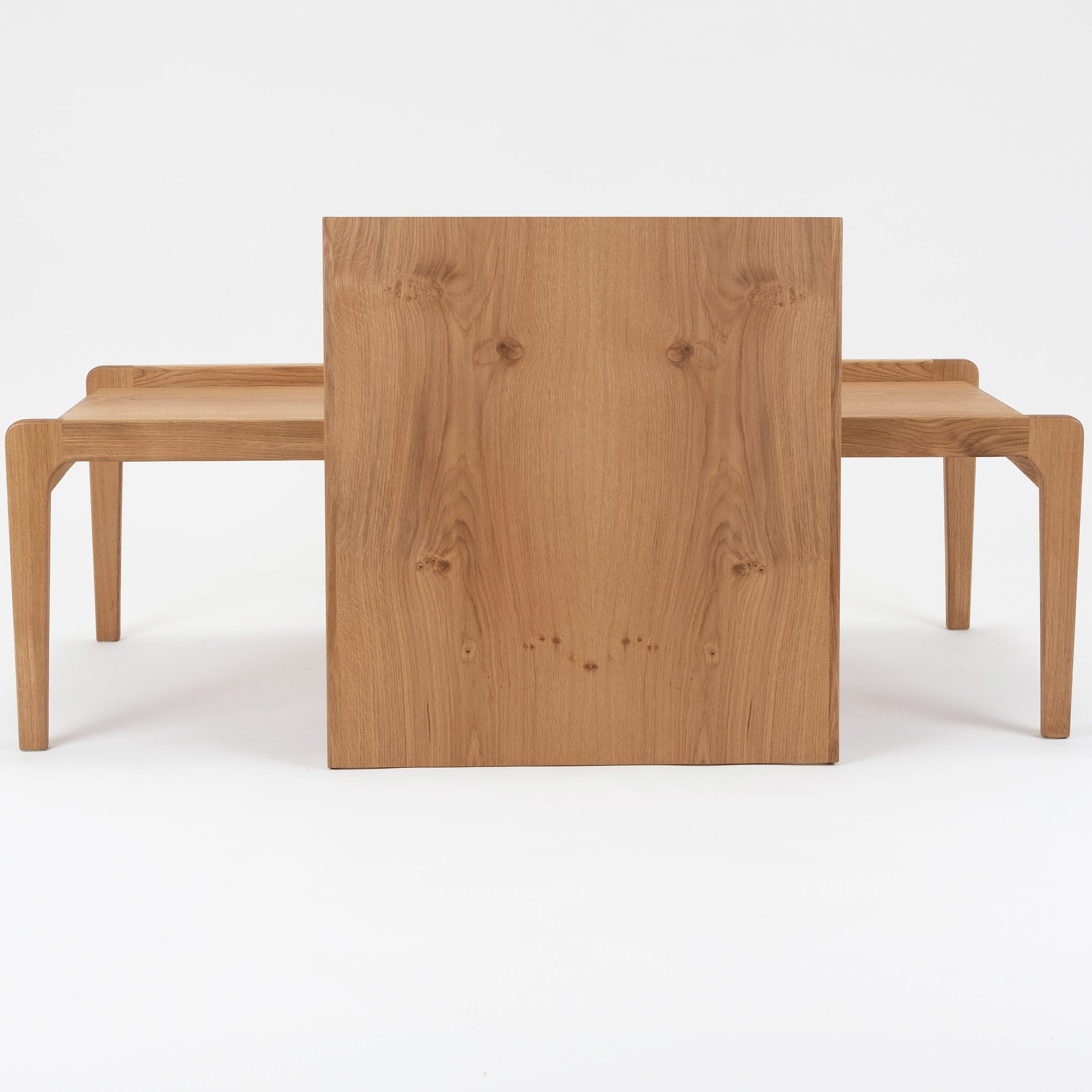 1378 COFFEE Table oak side view with desk