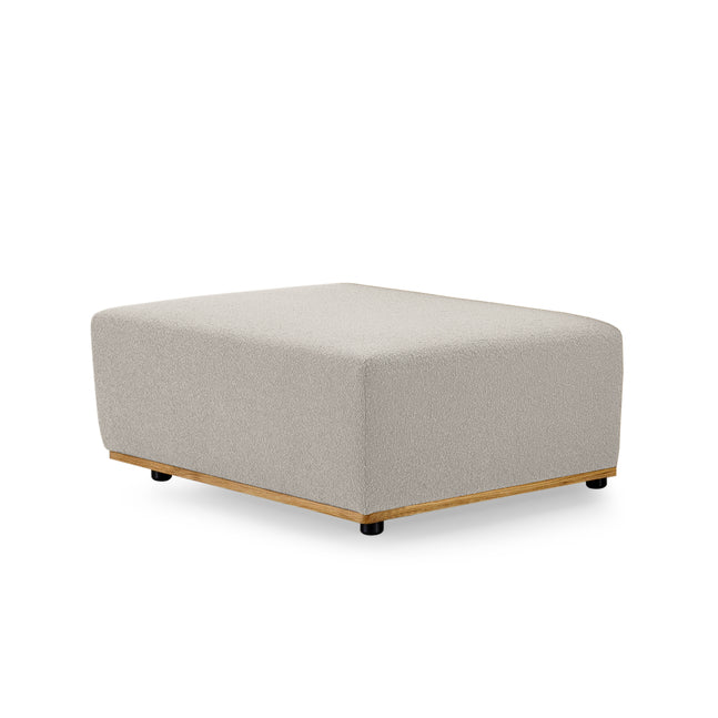 SALER Pouffe-beige fabric-side view