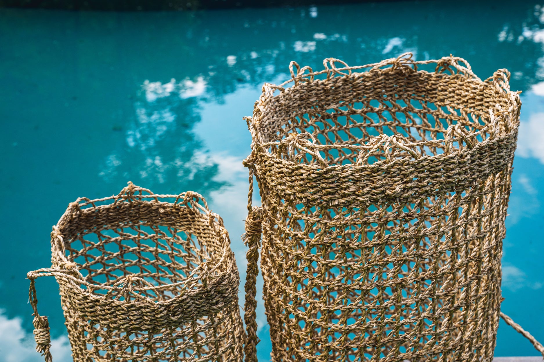 THE FISHERMAN Baskets Set of 2 outdoor view