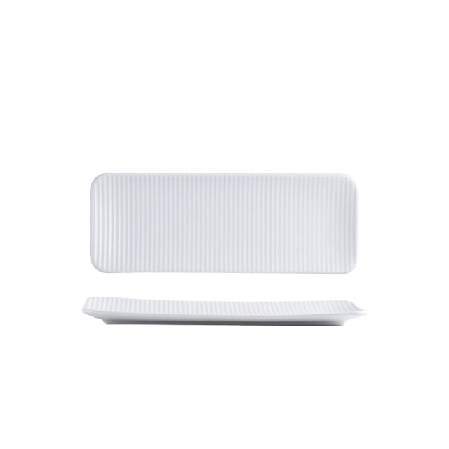 Piatto lungo rettangolare da sushi in ceramica nordica