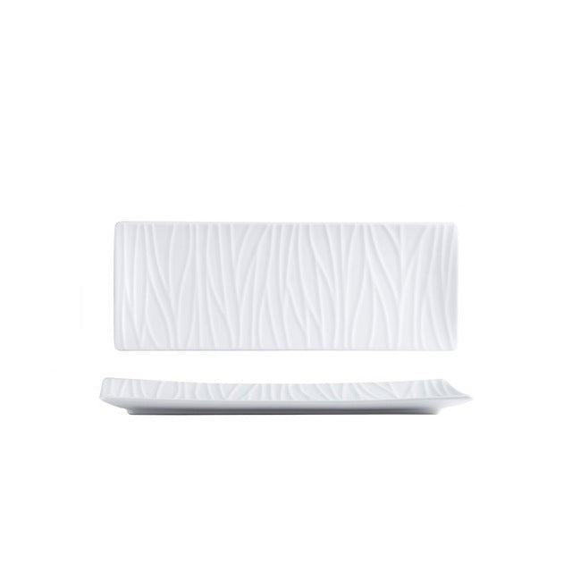 Piatto lungo rettangolare da sushi in ceramica nordica