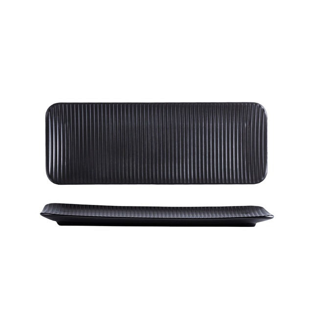 Piatto lungo rettangolare da sushi in ceramica nordica