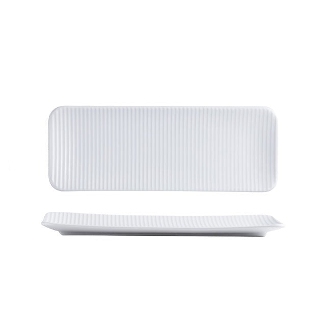 Piatto lungo rettangolare da sushi in ceramica nordica