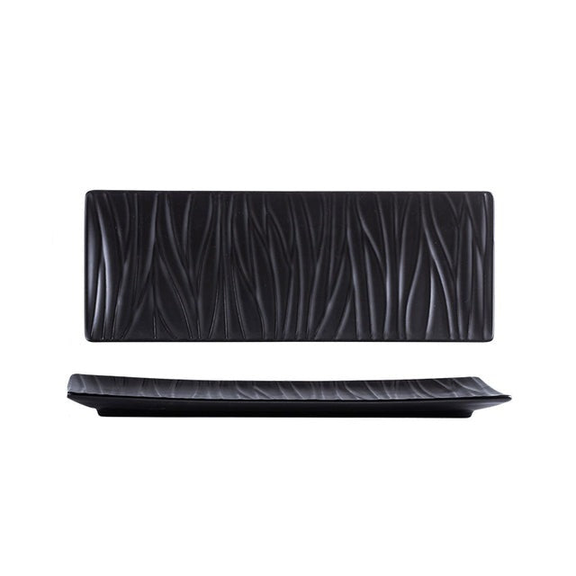 Piatto lungo rettangolare da sushi in ceramica nordica