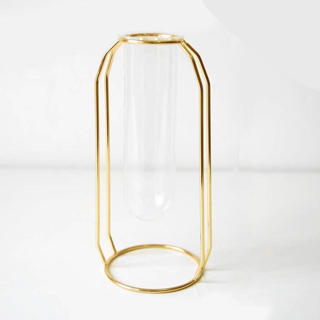 Vaso idroponico per la casa con supporto in ferro