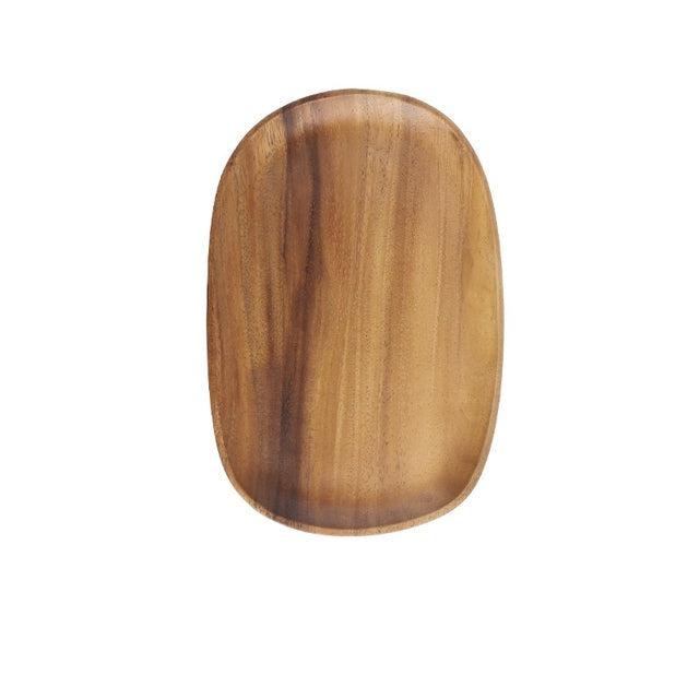 Vassoi ovali irregolari in legno massello di Acacia