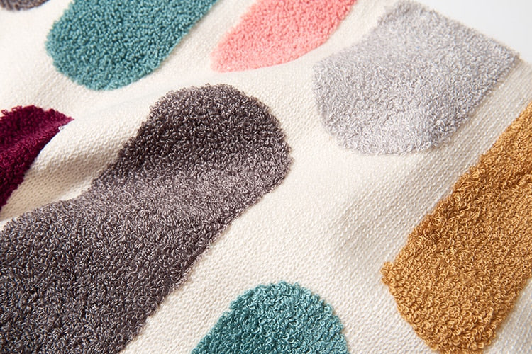 COLOURFUL Copricuscino ricamo stile tinta unita