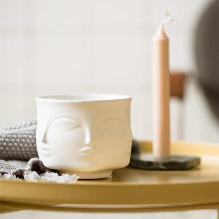 Vaso da fiori in ceramica dal design frontale in stile nordico