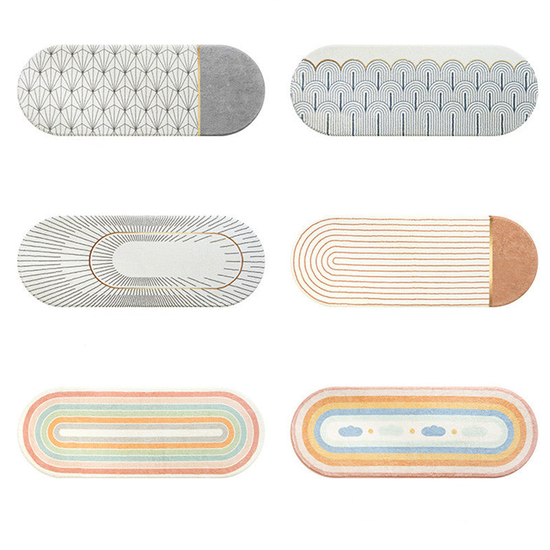 Tappeto lungo morbido a geometria moderna