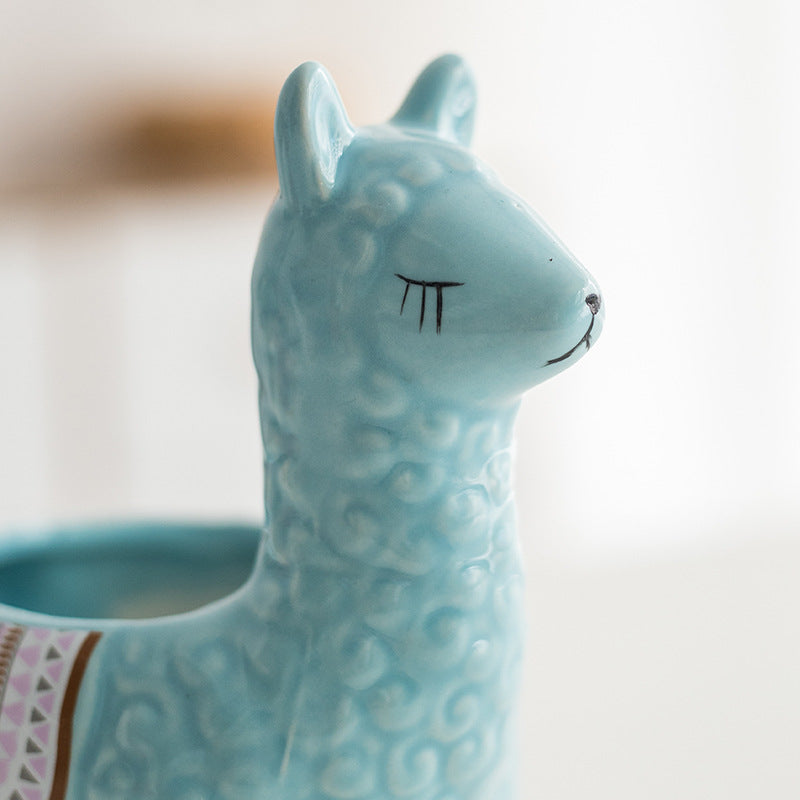 Vaso di fiori di alpaca in ceramica stile europeo
