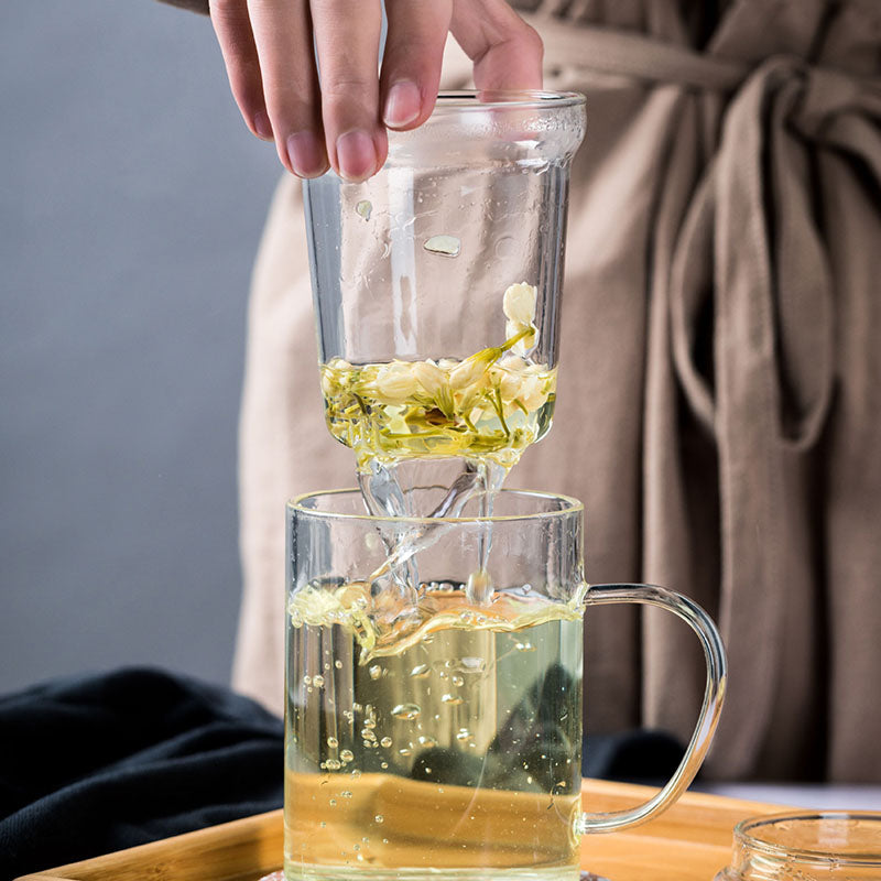 Tazza di vetro per infusore di tè