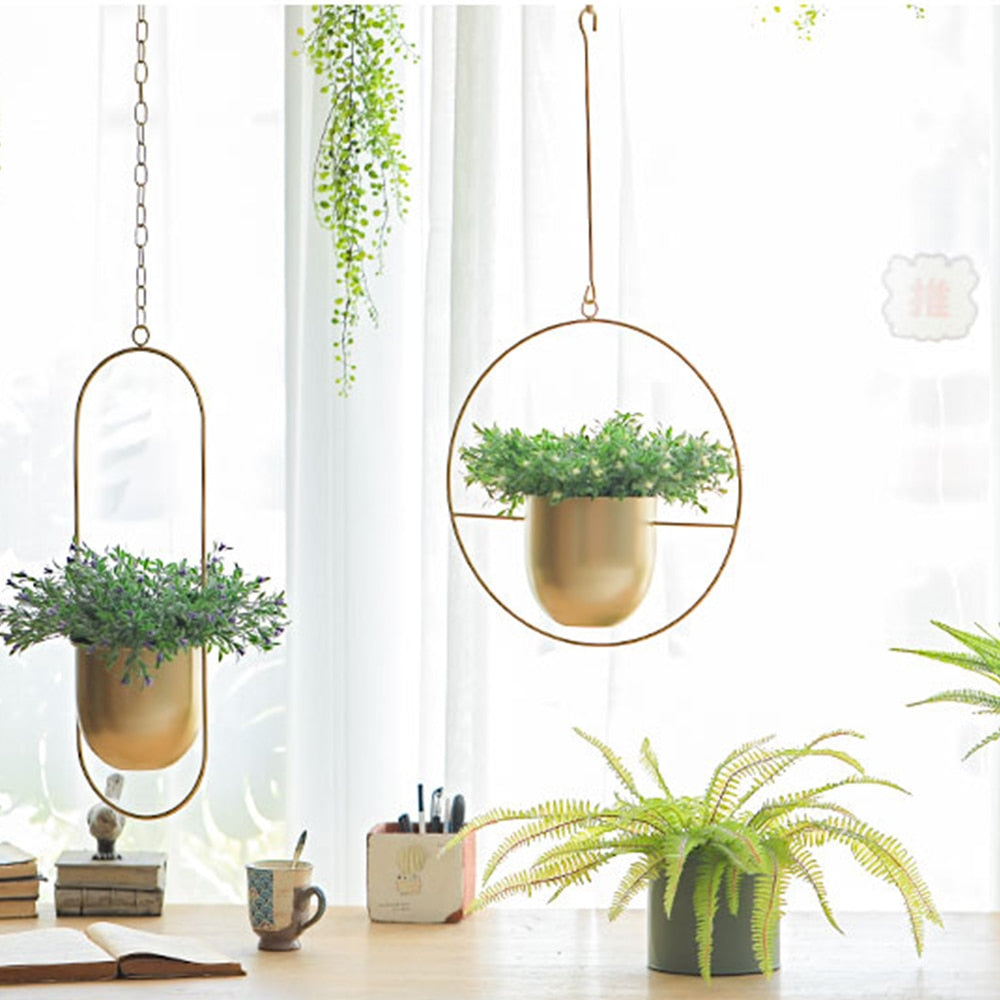 Vaso da fiori appeso in metallo in stile nordico
