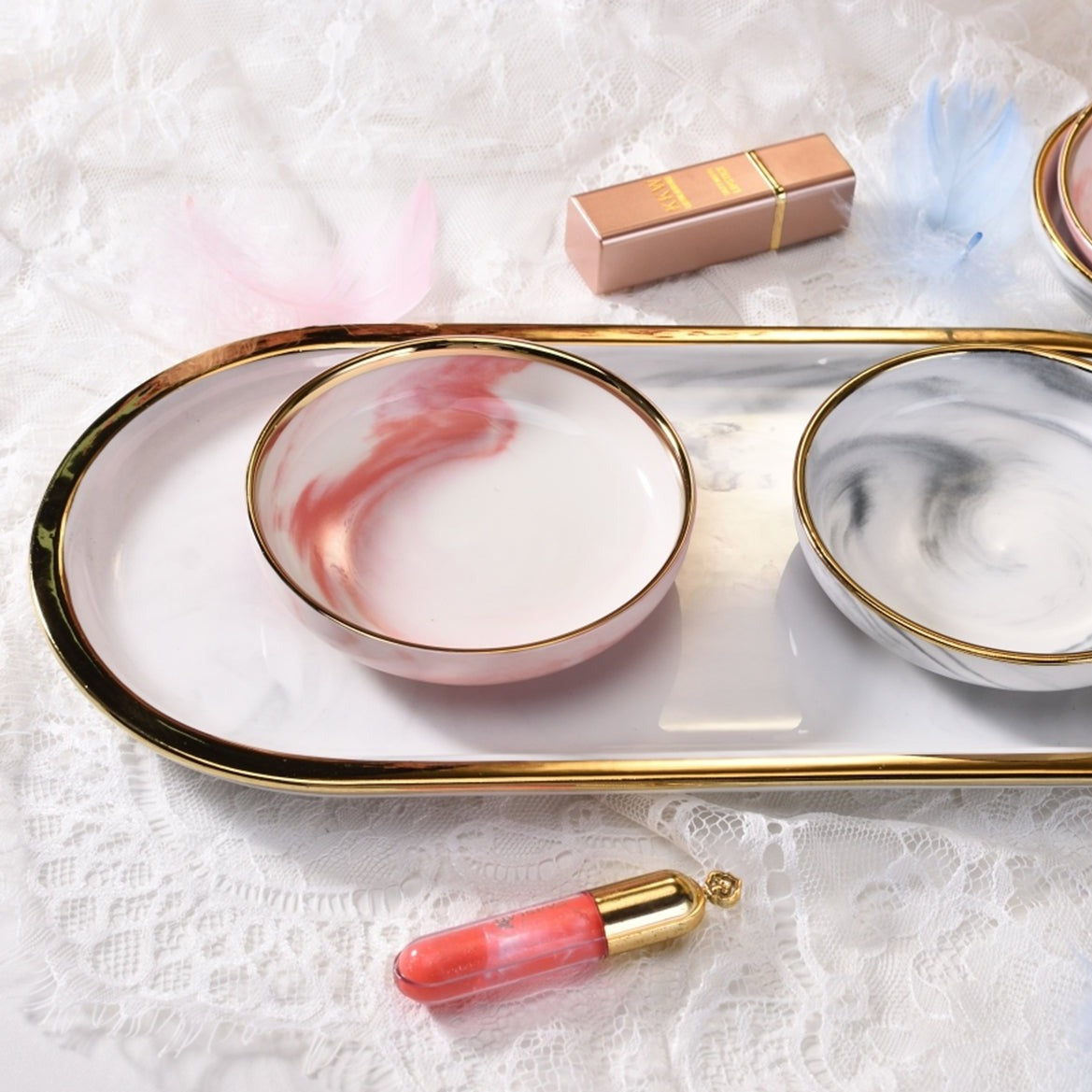 Piatto nordico in ceramica per piccoli gioielli