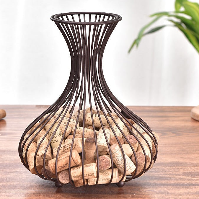 Bottiglia di vino porta-sughero vintage colore bronzo