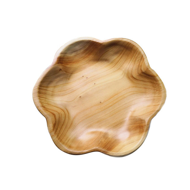 Vassoio da portata in legno naturale fatto a mano