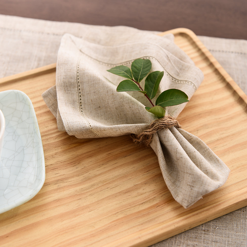 Set di tovaglioli in lino per la cena