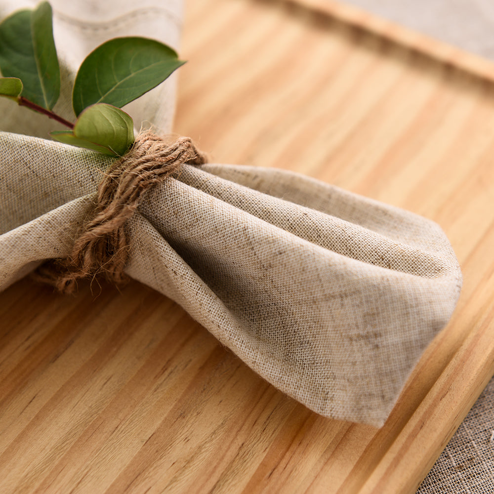 Set di tovaglioli in lino per la cena