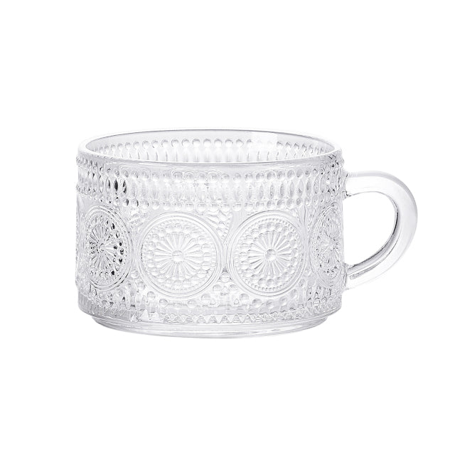 Tazza in vetro goffrato stile nordico retrò