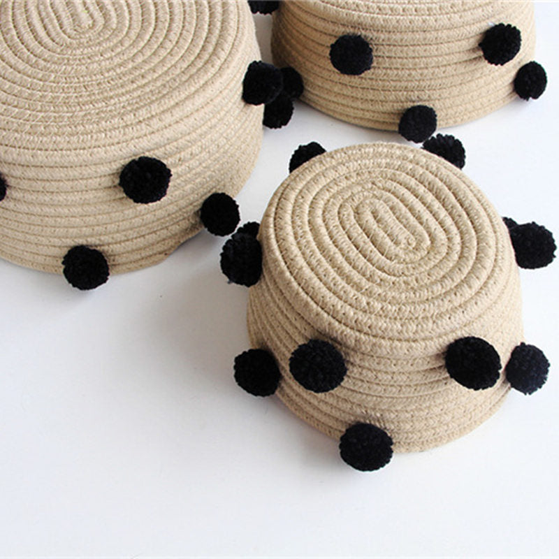 Cestini nordici in corda di cotone intrecciata