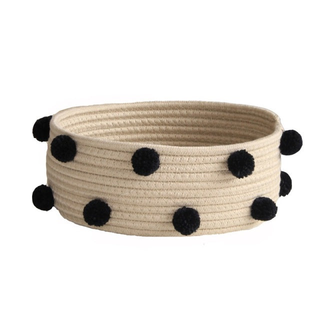 Cestini nordici in corda di cotone intrecciata