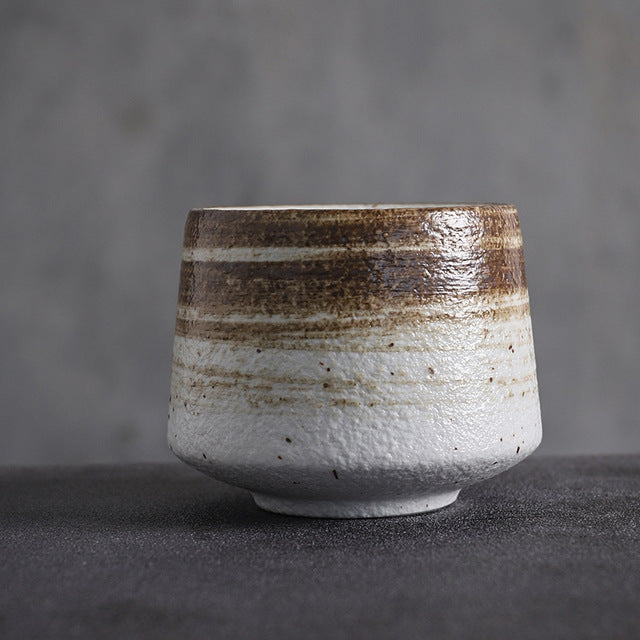 Set di tazze da tè in ceramica in stile giapponese semplice