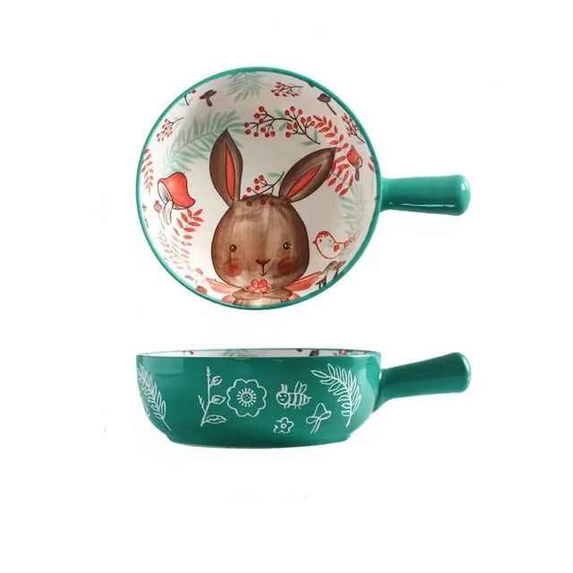 Ciotola in ceramica a manico singolo