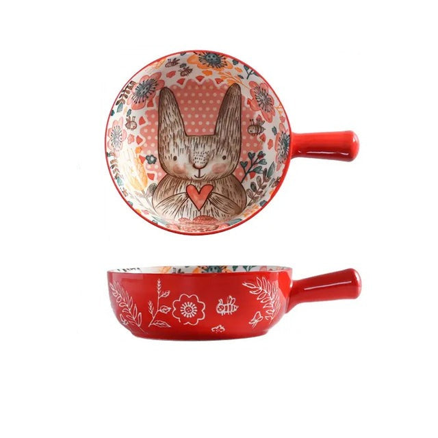 Ciotola in ceramica a manico singolo