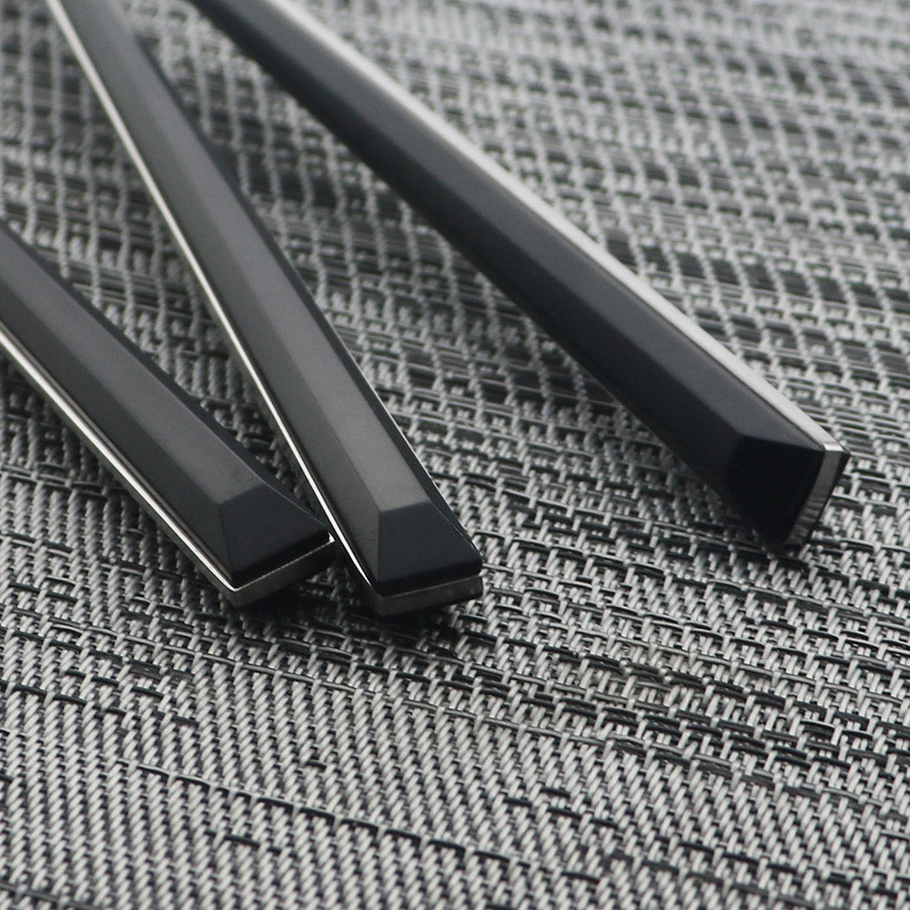 Set di posate con manico in legno e marmo Acciaio inossidabile