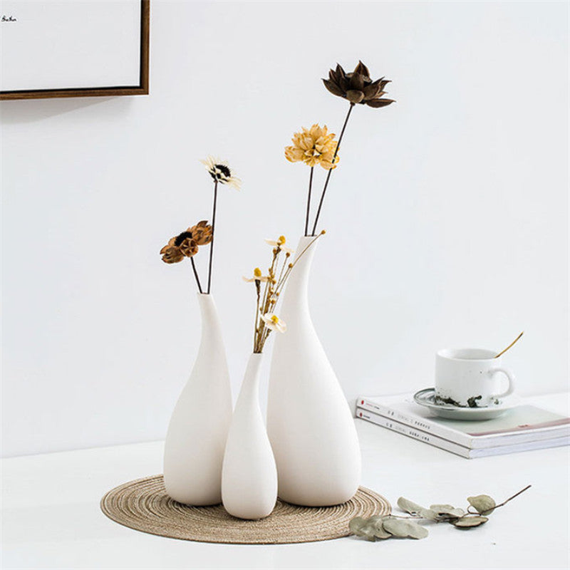 Vaso di fiori in ceramica opaca in stile nordico
