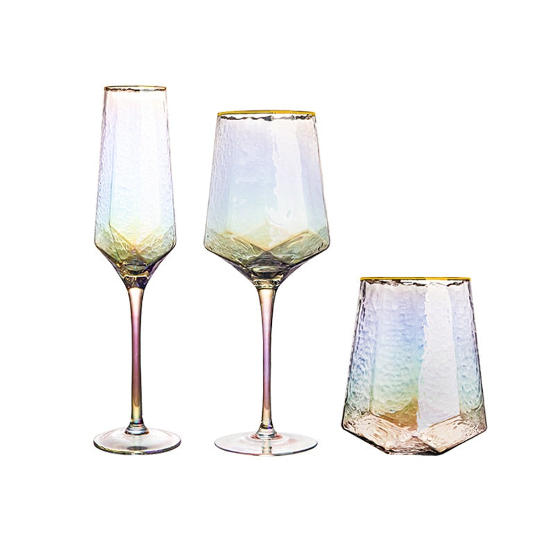 Bicchiere da vino a forma di diamante in stile nordico