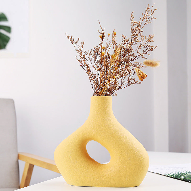 Vaso da fiori nordico in ceramica smerigliata