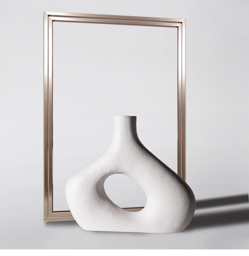 Vaso da fiori nordico in ceramica smerigliata