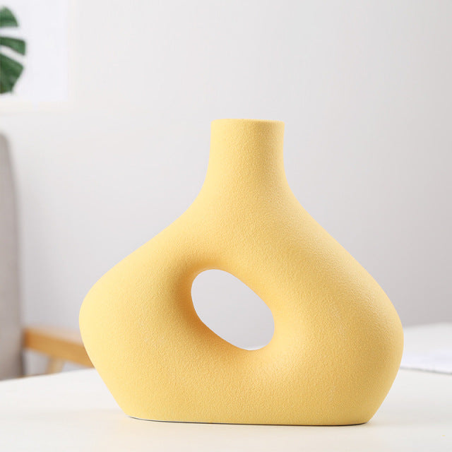Vaso da fiori nordico in ceramica smerigliata