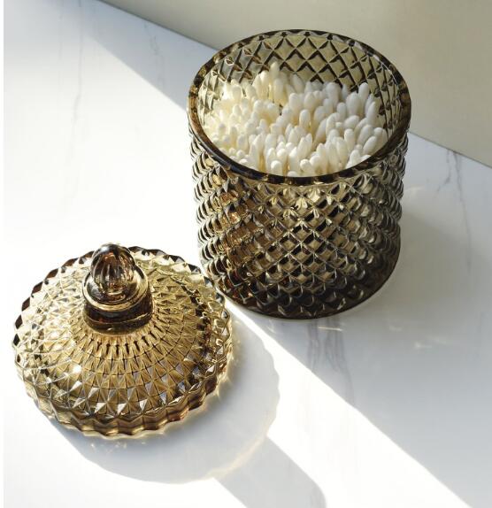 Vaso di vetro verde retrò in stile nordico