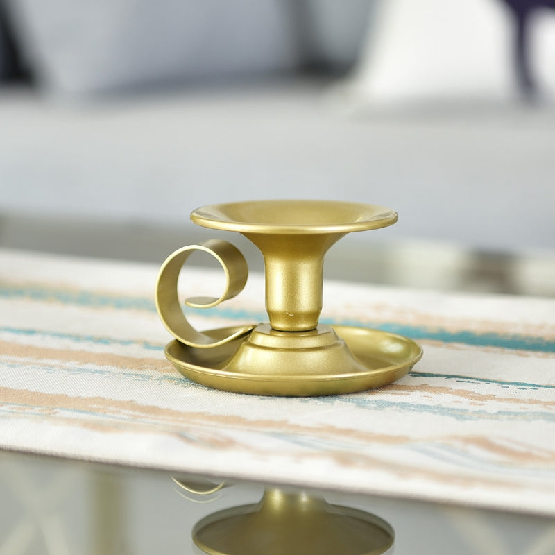 Set di due pezzi di portacandele in metallo retrò Design classico