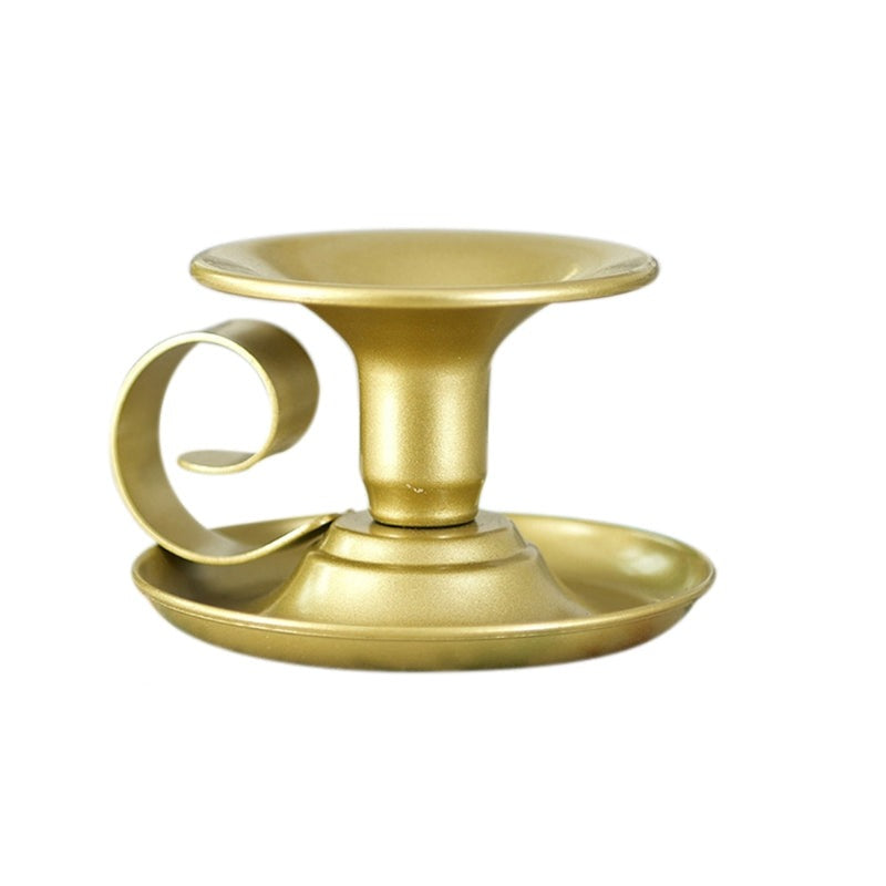 Set di due pezzi di portacandele in metallo retrò Design classico