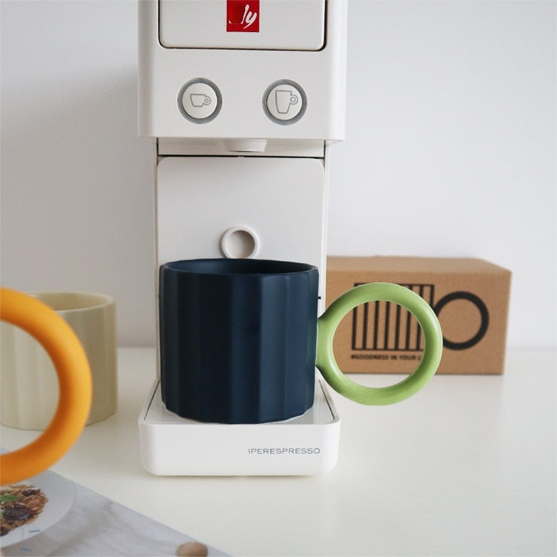 Tazza da caffè in ceramica con manico grande Stile nordico