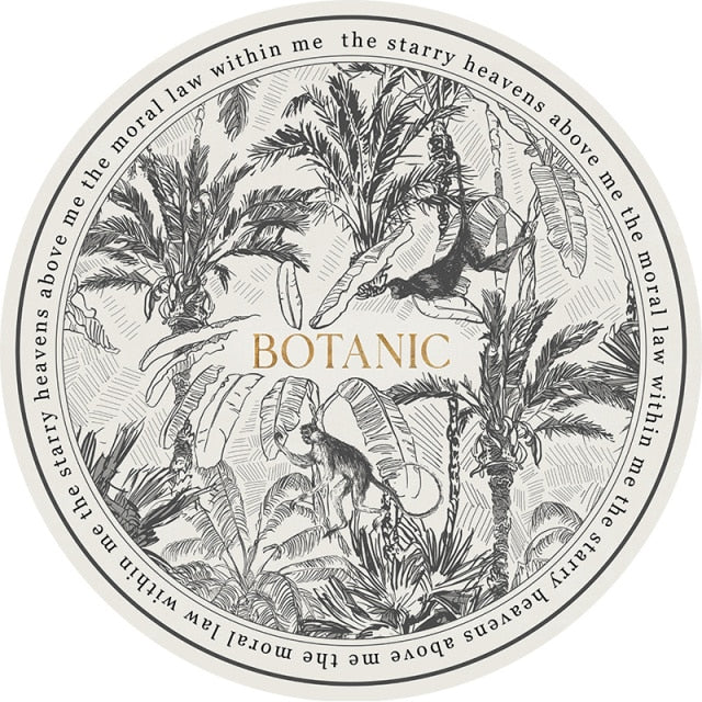 Tappeto rotondo per il soggiorno con motivo floreale