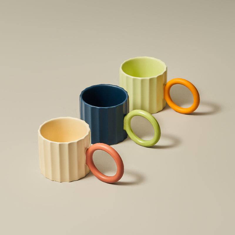 Tazza da caffè in ceramica con manico grande Stile nordico