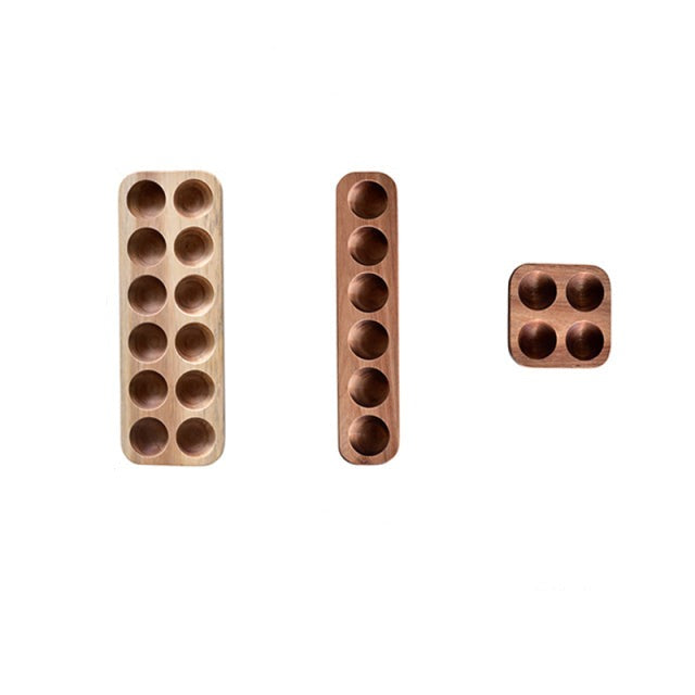 Stile giapponese in legno doppia fila di uova di stoccaggio