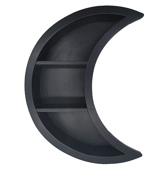 Scaffale in legno per cristalli