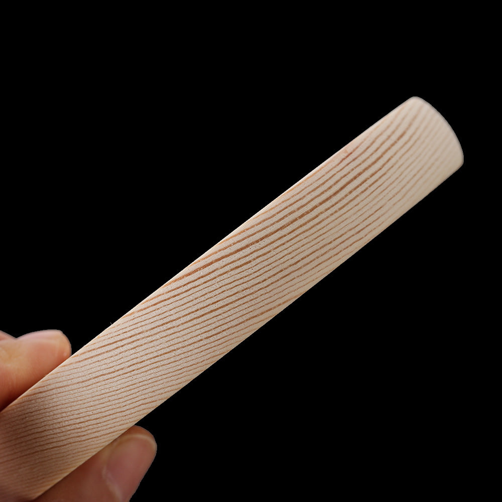 Vaso per fiori in vetro con base in legno