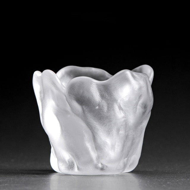 Tazza da tè in vetro addensato fatta a mano in stile giapponese