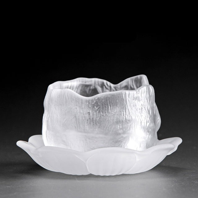 Tazza da tè in vetro addensato fatta a mano in stile giapponese