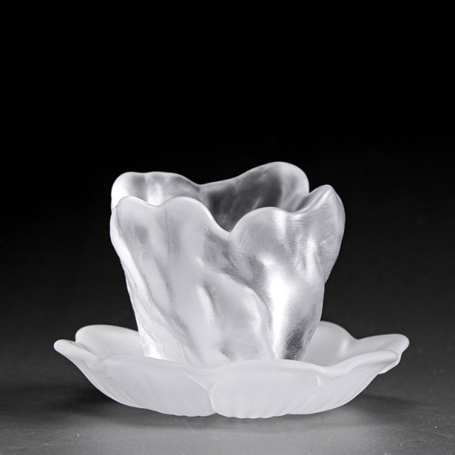 Tazza da tè in vetro addensato fatta a mano in stile giapponese