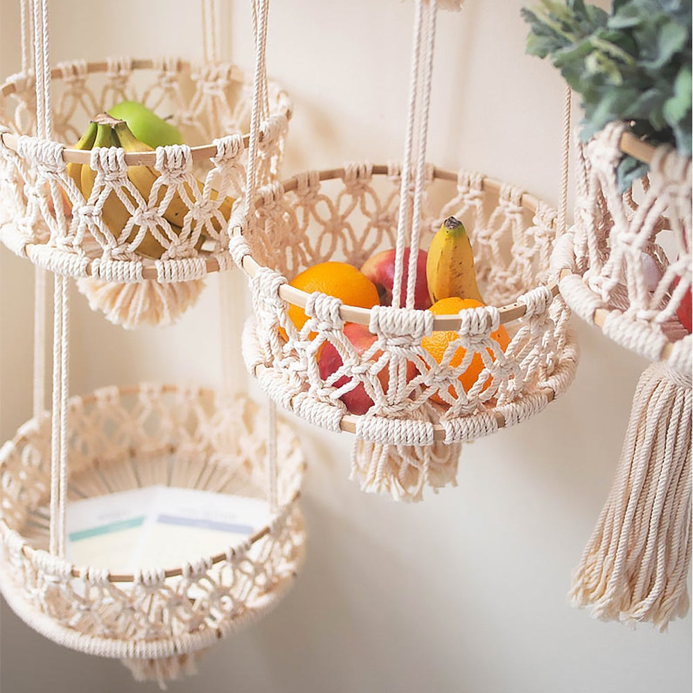 Cesto appeso Macrame